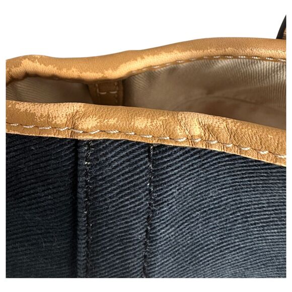 Coach F31382 Hadley Canvas Leather Stripe Duffle Tote Handbag Purse - READ - Picture 7 of 8